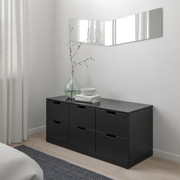 Ikea NORDLI - Chest of 6 drawers, anthracite, 120x54 cm