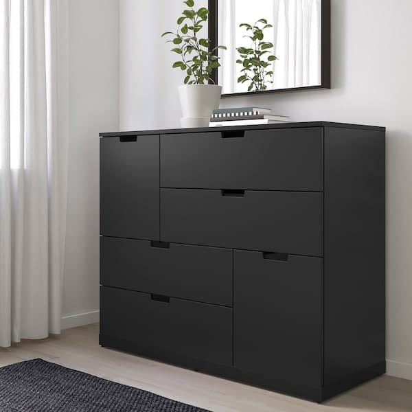 Ikea NORDLI - Chest of 6 drawers, anthracite, 120x99 cm