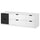 NORDLI chest of 6 drawers, white/anthracite, 160x54 cm