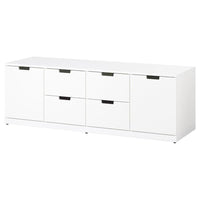 NORDLI - Chest of 6 drawers, white, 160x54 cm - best price from Maltashopper.com 49276629