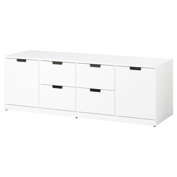 Ikea NORDLI - Chest of 6 drawers, white, 160x54 cm