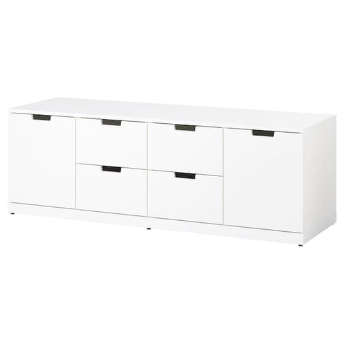 NORDLI - Chest of 6 drawers, white, 160x54 cm