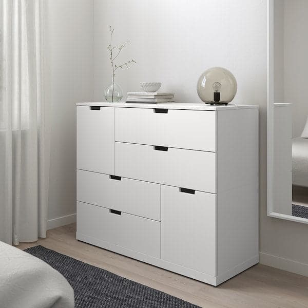 Ikea NORDLI - Chest of 6 drawers, white, 120x99 cm
