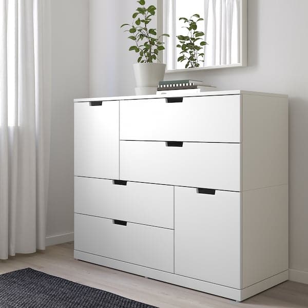Ikea NORDLI - Chest of 6 drawers, white, 120x99 cm