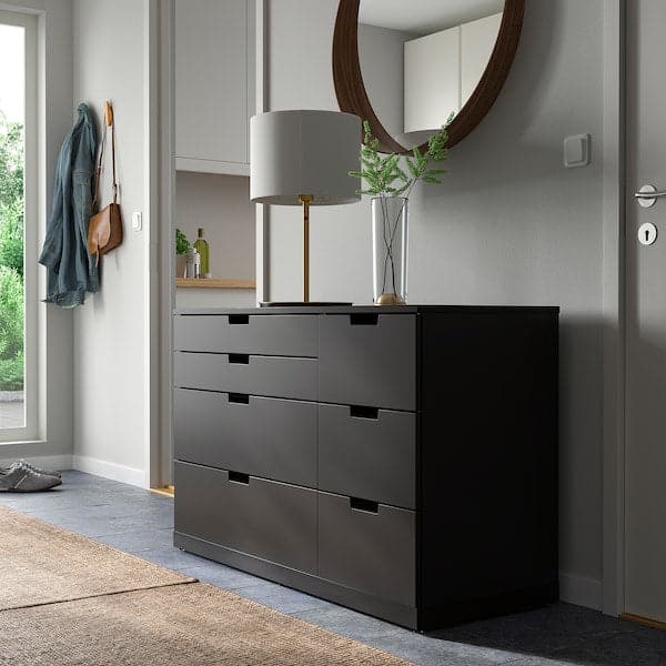Ikea NORDLI - Chest of 7 drawers, anthracite, 120x76 cm