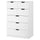 NORDLI chest of 7 drawers, white, 80x122x37 cm