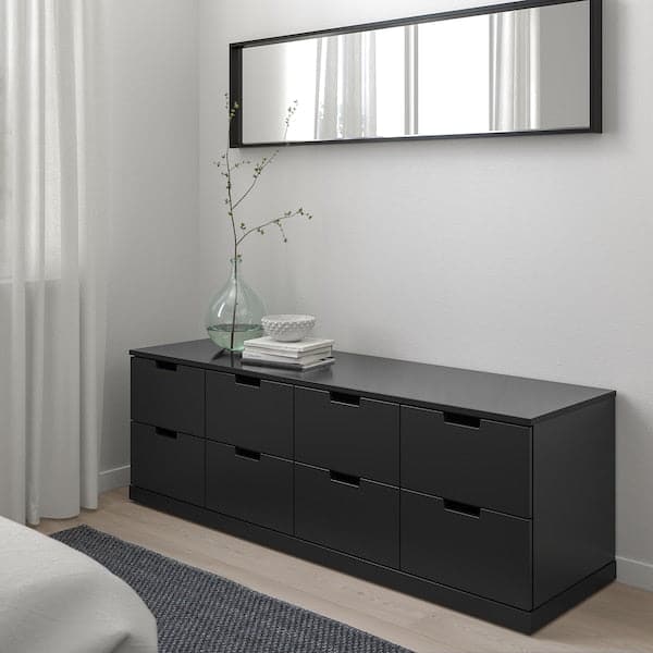Ikea NORDLI - Chest of 8 drawers, anthracite, 160x54 cm