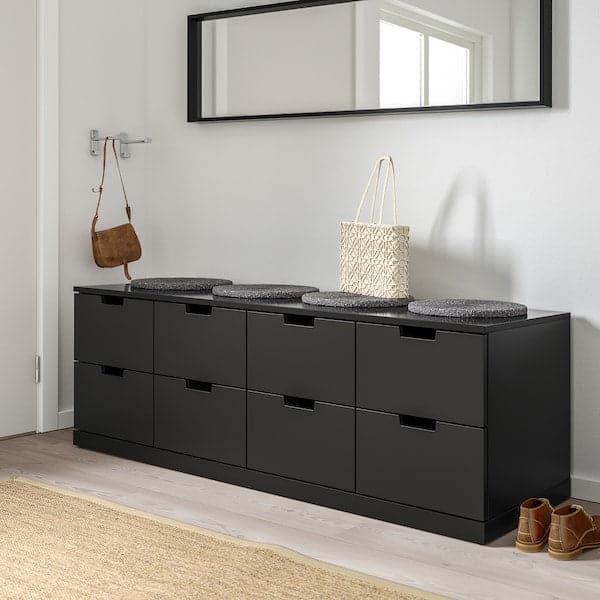 Ikea NORDLI - Chest of 8 drawers, anthracite, 160x54 cm