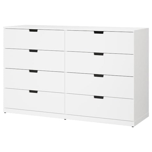 Ikea NORDLI - Chest of 8 drawers, white, 160x99 cm