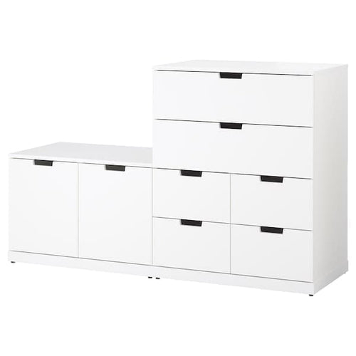 NORDLI - Chest of 8 drawers, white, 160x99 cm