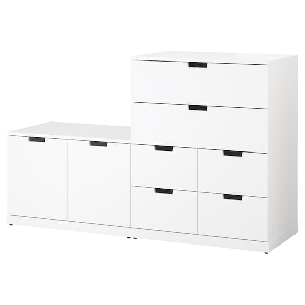 NORDLI - Chest of 8 drawers, white, 160x99 cm