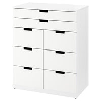 NORDLI - Chest of 8 drawers, white, 80x99 cm - best price from Maltashopper.com 69336887