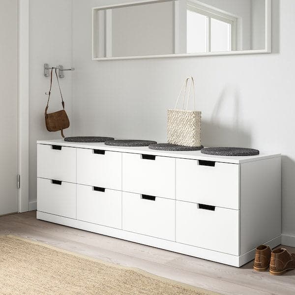 Ikea NORDLI - Chest of 8 drawers, white, 160x54 cm