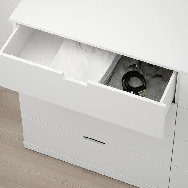 NORDLI - Chest of 8 drawers, white, 160x99 cm - best price from Maltashopper.com 29239505