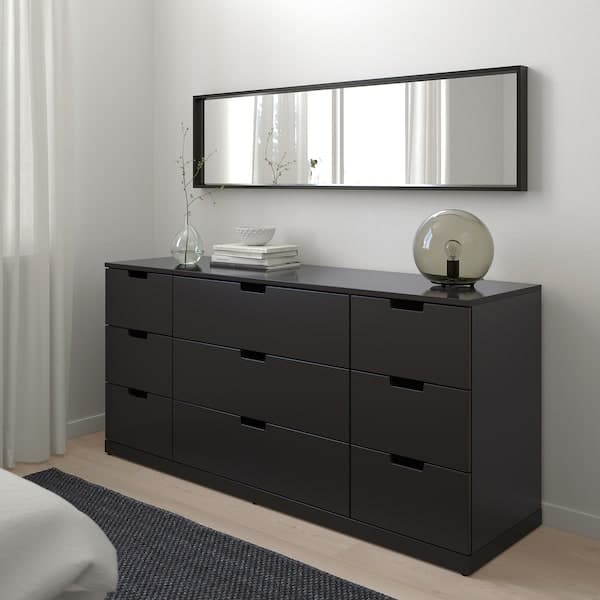 Ikea NORDLI - Chest of 9 drawers, anthracite, 160x76 cm