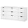 NORDLI - NORDLI Chest of 9 drawers, white, 160x76 cm