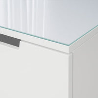 NORDLI - Glass top, transparent, 160x47 cm - best price from Maltashopper.com 30460793