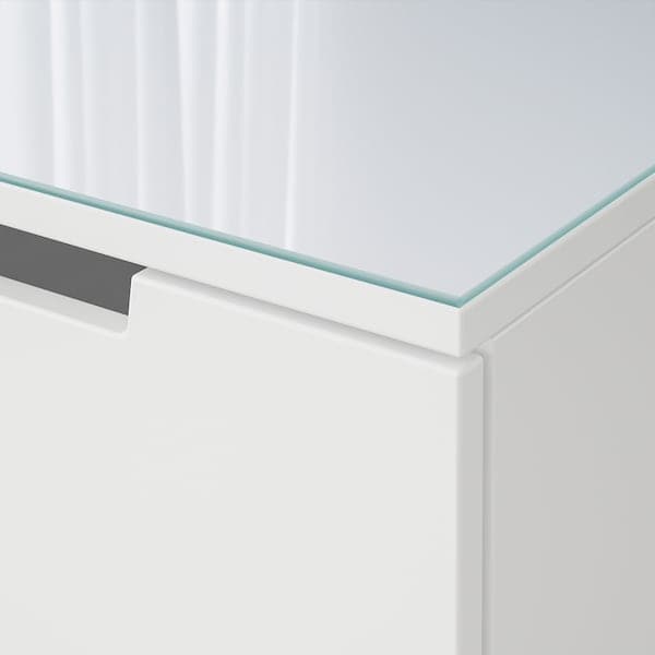 NORDLI - Glass top, transparent , 40x47 cm - best price from Maltashopper.com 70460791