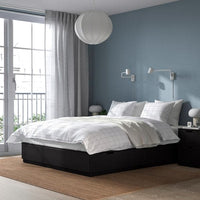 NORDLI - Bed frame with storage, anthracite , 160x200 cm - best price from Maltashopper.com 50372781