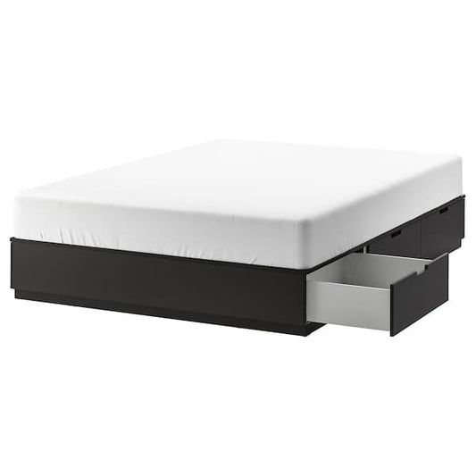 Ikea NORDLI - Bed frame with storage, anthracite , 160x200 cm
