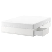Ikea NORDLI - Bed frame with storage, white, 140x200 cm