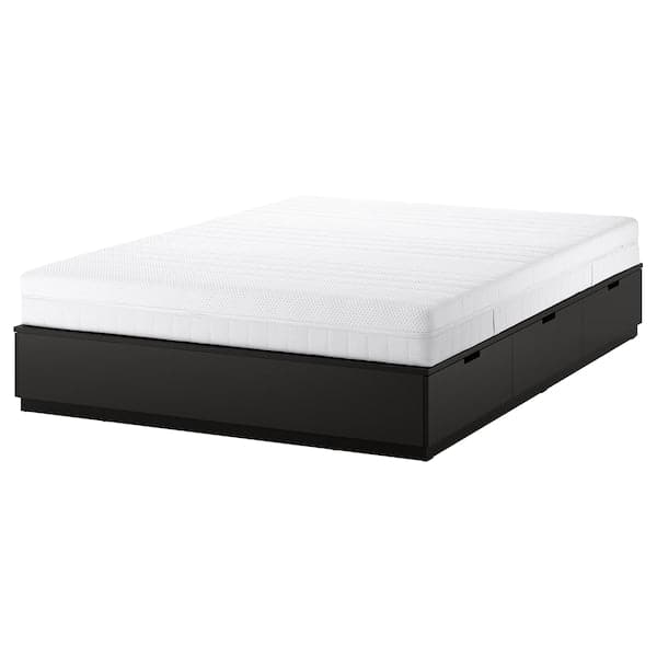 Ikea NORDLI - Bed frame/container/material, anthracite/Åkrehamn semi-rigid, , 160x200 cm