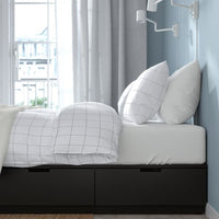 NORDLI - Bed frame/container/material, anthracite/Valevåg rigid, , 160x200 cm - best price from Maltashopper.com 49536873