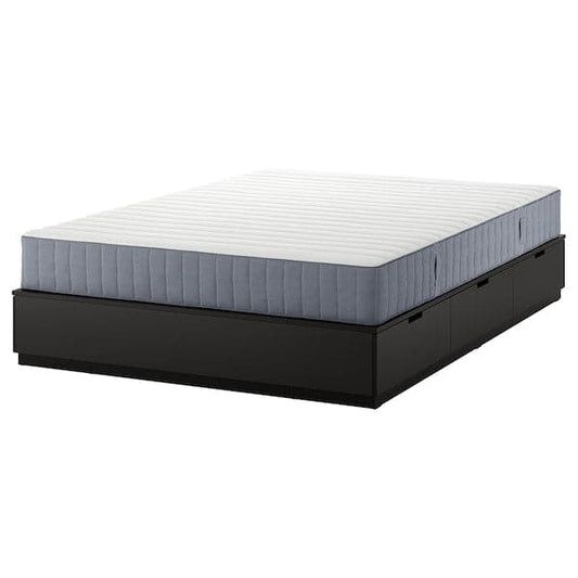 NORDLI - Bed frame/container/material, anthracite/Valevåg rigid, , 160x200 cm - best price from Maltashopper.com 49536873