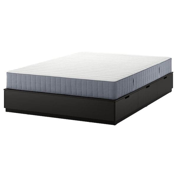 Ikea NORDLI - Bed frame/container/material, anthracite/Valevåg rigid, , 140x200 cm