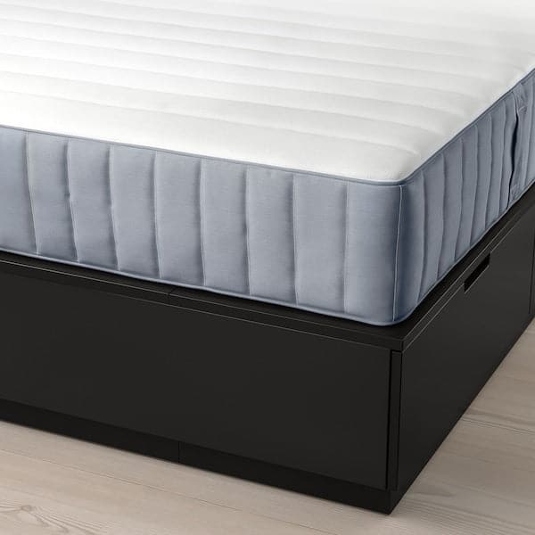 Ikea NORDLI - Bed frame/container/material, anthracite/Valevåg rigid, , 140x200 cm