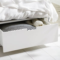 NORDLI - Bed frame/container/material, white/Vågstranda rigid, , 160x200 cm - best price from Maltashopper.com 59536877