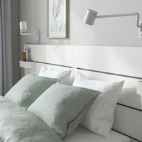 NORDLI - Bed frame/container/material, with white/Åkrehamn rigid headboard, , 160x200 cm - best price from Maltashopper.com 69536872