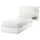 NORDLI bed frame with storage and mattress, with headboard white/Åkrehamn medium firm, 90x200 cm