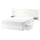 NORDLI - NORDLI Bed frame w storage and headboard, white, 140x200 cm