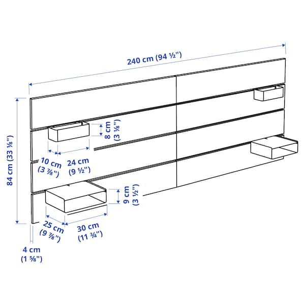 Ikea NORDLI - Headboard, white, 140/160 cm