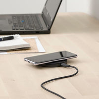NORDMÄRKE - Wireless charger, textile/grey - best price from Maltashopper.com 00477224