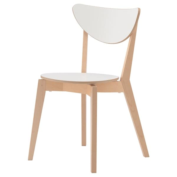 Ikea NORDMYRA Chair - white/birch ,