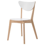 NORDMYRA chair, white/birch, 46x81x51 cm