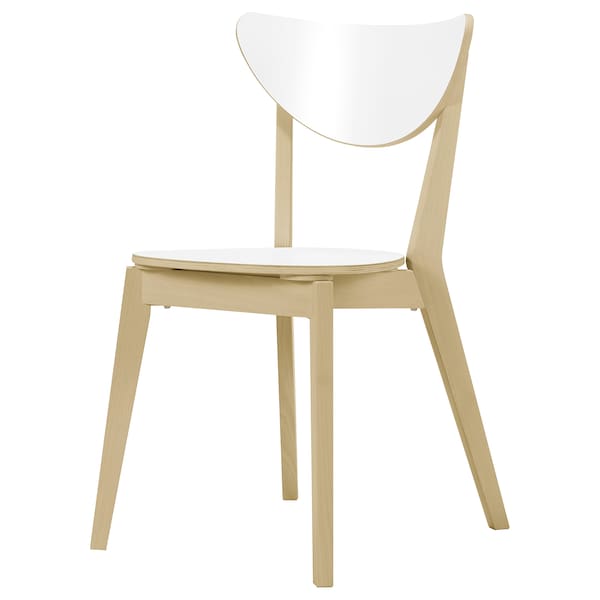 NORDMYRA - Chair, white/ birch - best price from Maltashopper.com 20581880