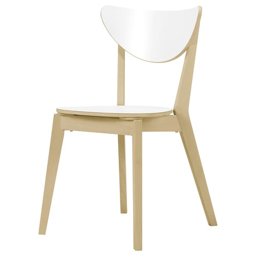 NORDMYRA - Chair, white/ birch