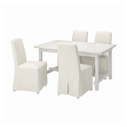 Ikea NORDVIKEN / BERGMUND - Table and 4 chairs, 152/223 cm