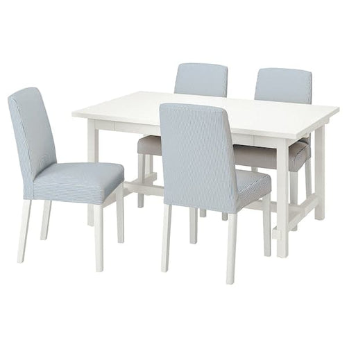 NORDVIKEN / BERGMUND - Table and 4 chairs, 152/223 cm
