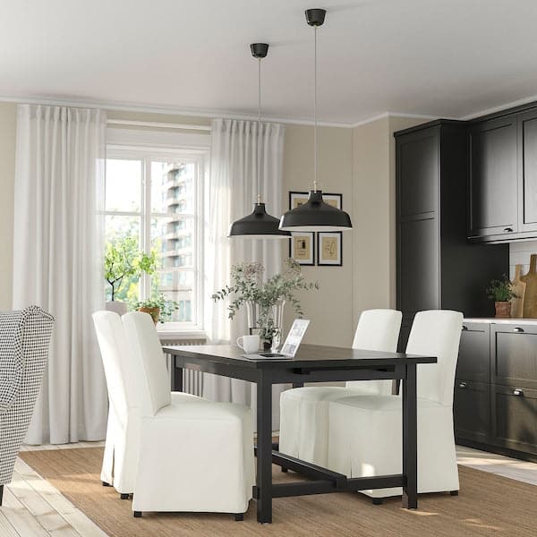 Ikea NORDVIKEN / BERGMUND - Table and 4 chairs, 152/223 cm