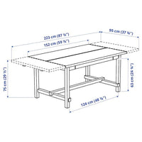 NORDVIKEN / BERGMUND - Table and 4 chairs, 152/223 cm - best price from Maltashopper.com 39408282