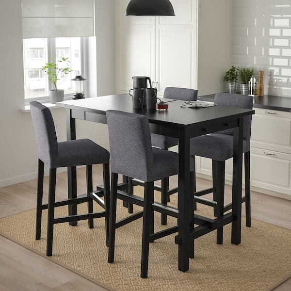 Ikea NORDVIKEN / BERGMUND - Table and 4 bar stools ,