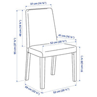 NORDVIKEN / BERGMUND - Table and 6 chairs , 210/289 cm - best price from Maltashopper.com 79407577