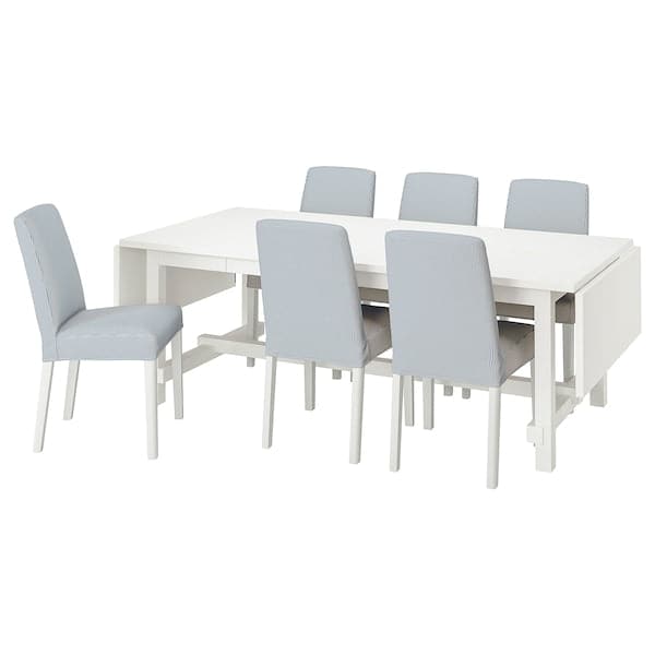 NORDVIKEN / BERGMUND - Table and 6 chairs , 210/289 cm - best price from Maltashopper.com 79407577