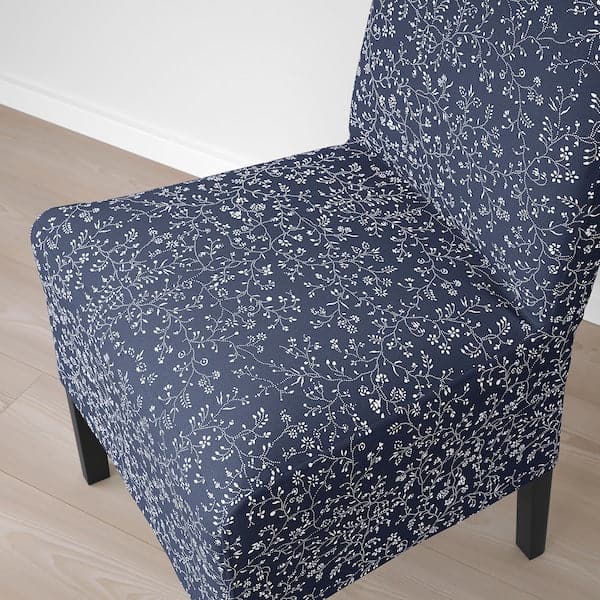 NORDVIKEN / BERGMUND Table and 6 chairs - black/Ryrane dark blue 210/289 cm , 210/289 cm - best price from Maltashopper.com 19408297