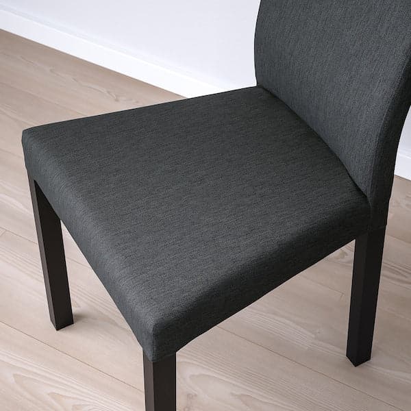 NORDVIKEN / KÄTTIL Table and 2 chairs - black/Knisa dark grey 74/104x74 cm , 74/104x74 cm - best price from Maltashopper.com 69428858
