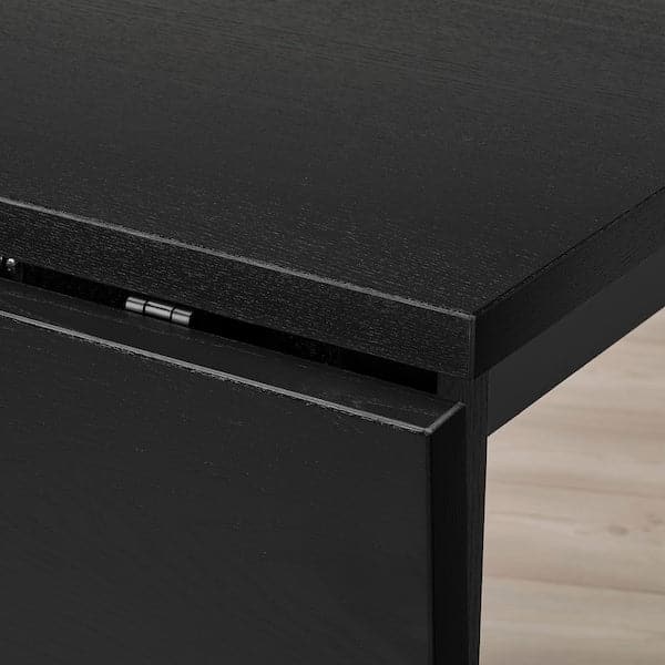 Ikea NORDVIKEN / NORDVIKEN - Table and 2 chairs, black/black, 74/104x74 cm